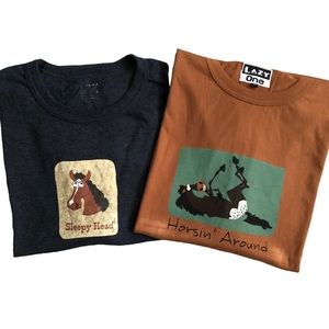 Lazy One | Bundle of 2 shirts horse donkey t shirts large & XL